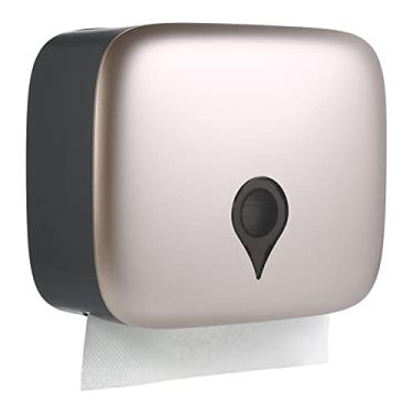 Imagem de Qudai Dispensador de toalha de mão com dobra em C montado na parede Suporte para dispensador de papel higiênico à prova d'água para instalações de serviço de alimentação de hotel - Champagne Gold NP