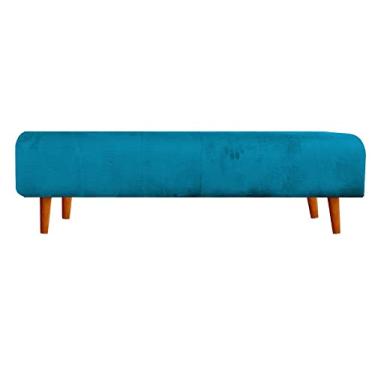 Imagem de Recamier Decorativo Quarto Sala Suede Hermes Turquesa