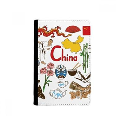 Imagem de China Panda Landscap Bandeira Nacional Porta Passaporte Notecase Burse Carteira Capa Cartão Bolsa, Multicolor