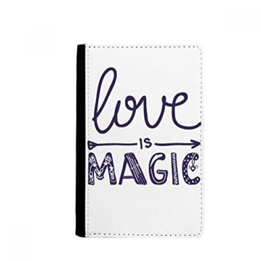 Imagem de Love Is Magic Cute Quote Style Passport Holder Notecase Burse Carteira Capa Cartão, Multicolor