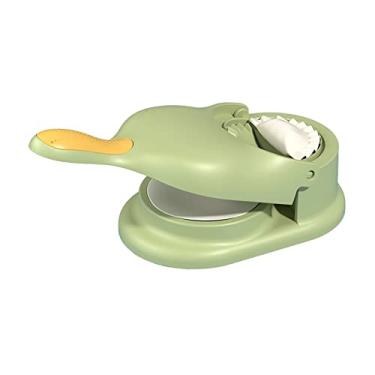 Imagem de Conjunto de máquina de fazer bolinho doméstico para pele conjunto de máquina de fazer massa faça você mesmo ferramentas de pastelaria manuais moldes de empanada acessórios de cozinha para embalagem de ravióli, verde, 27*7 cm