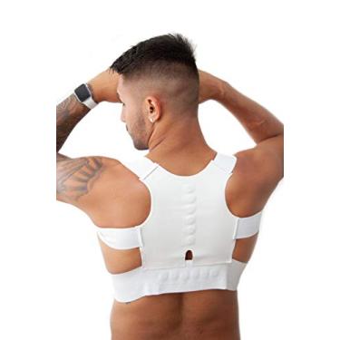 Imagem de Cinta Colete Postural Alivio De Dores Lombar E Coluna C02 Cor:Branco;Tamanho:M