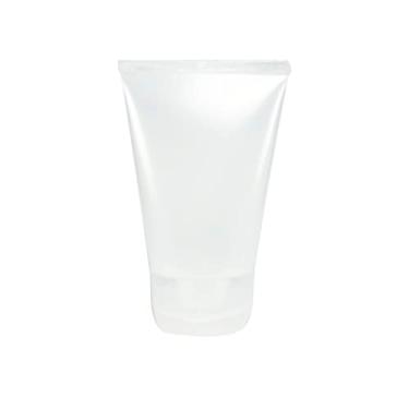 Imagem de BISNAGA PLÁSTICA TRANSPARENTE 30ML C/TAMPA FLIP TOP (50 PEÇAS) (branca)
