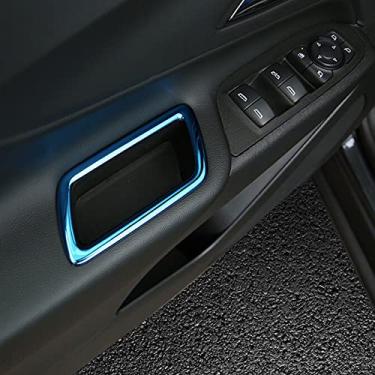 Imagem de JIERS Para Chevrolet Equinox 2017-2018, aço inoxidável para apoio de braço de carro caixa de armazenamento decoração moldura acessórios de estilo de carro