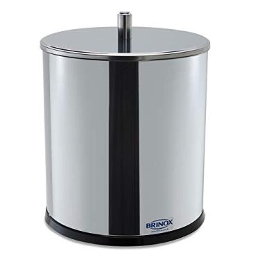 Imagem de Lixeira Inox com Tampa, 5,4 Litros, Decorline Lixeiras, 18,5 x 23 cm, Aço Inox, Brinox
