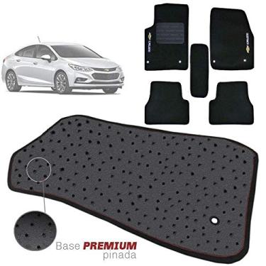 Imagem de Jogo de Tapete Carpete Pinado Compatível Com Cruze 2017 18 19 Impermeável Lavável Logo Bordado 5 Peças