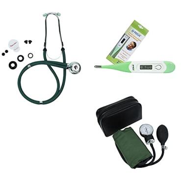 Imagem de Kit Academico Esfigmomanometro + Estetoscopio + Termometro (Verde)