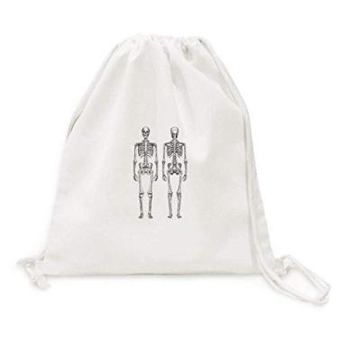 Imagem de Mochila de viagem com cordão e estrutura do corpo humano