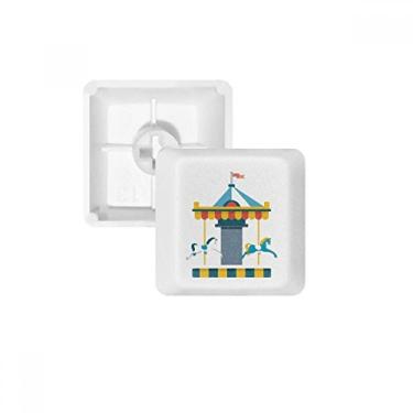 Imagem de Kit de atualização de teclado mecânico com ilustração de carrossel Amazing Funny Park