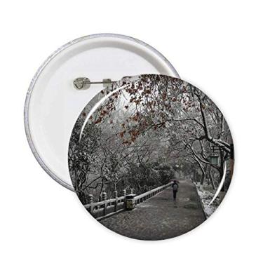 Imagem de Pinos de fotografia de estrada para neve com botões, decoração de roupas, 5 peças