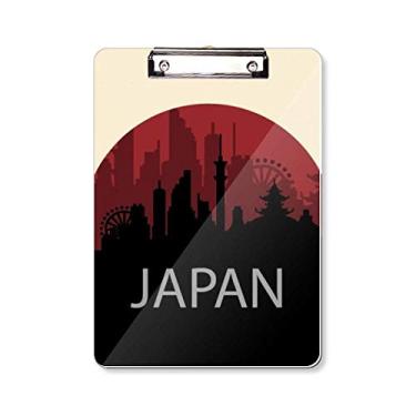 Imagem de Architecture Landmark Silhouette Japan prancheta pasta bloco de escrita placa de apoio A4