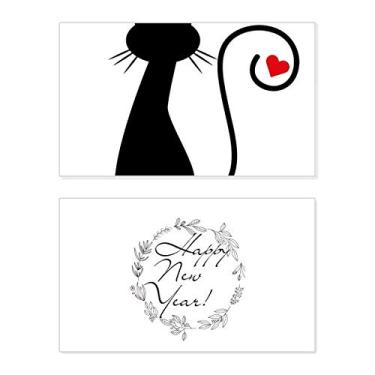 Imagem de Cartão de felicitações de animal Sit Sihouette com mensagem de abençoada presente