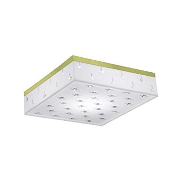 Imagem de Plafon Renda LED 220V 6500K, LLUM Bronzearte, 37456, 40W, Branco/Dourado, 40X40cm