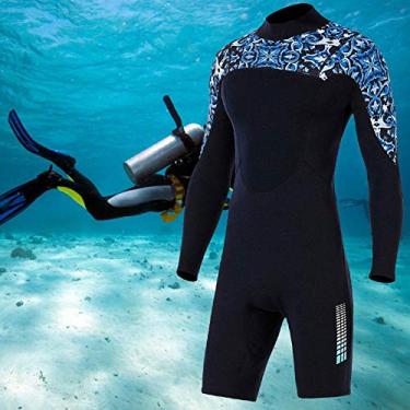 Imagem de Oyunngs Roupa de mergulho para mergulho, roupa de mergulho S Sve, roupa de mergulho de neoprene 2 cores para mergulho com snorkel (azul masculino, M)