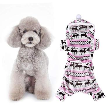 Imagem de wosume 【 】 Roupas para animais de estimação, roupas para filhotes de estilo fofo, roupas para cães com capuz roupas para cães (M)