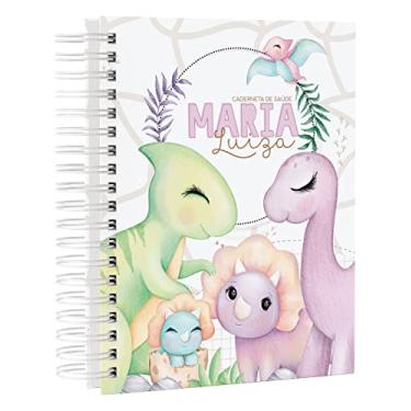 Imagem de Caderneta De Vacinação Atualizada Tema DINO GIRL com Nome