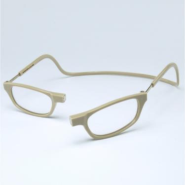 Imagem de Armação Óculos Leitura Clikko Bege Claro com Imã-Prático