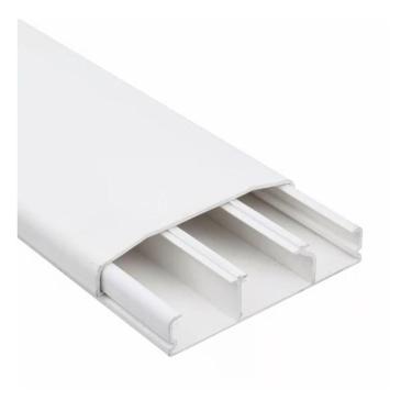 Imagem de Canaleta 3 Divisórias Cabos Fios Fita Dupla Face 2Mt Branco