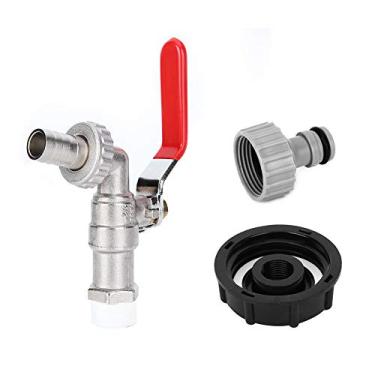 Imagem de IBC Adaptador de torneira de tanque, torneira de latão de rosca grossa, peças de montagem de conector de mangueira de torneira de água de jardim