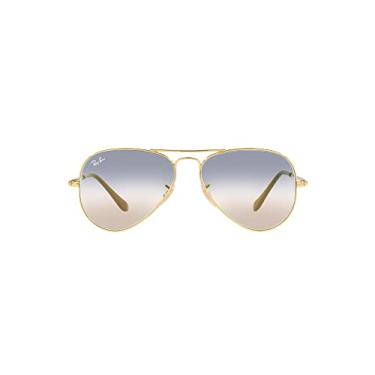 Imagem de Óculos de Sol Ray-Ban Aviator Metal Ii 0RB3689 001/GD Tam 58 / Ouro - Lentes Azul Gradiente