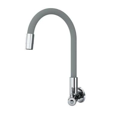 Imagem de JAPI 1168C Torneira Bica Movel Parede com Tubo Flexivel, Cinza