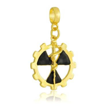 Imagem de Pingente Berloque Símbolo da Radiologia Pandora Banhado a Ouro 18k - Premium