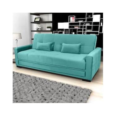 Imagem de Sofá-Cama 3 Lugares Matrix Grazi Revestido em Veludo - 206cm de largura