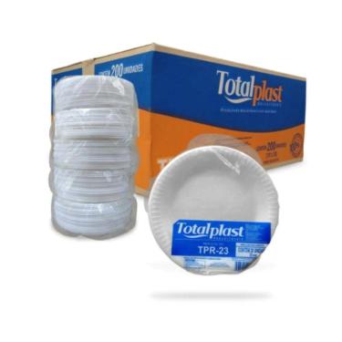 Imagem de Prato Descartavel De Isopor (23 Cm.)  C/ 20 Un.