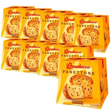 Imagem de Panetone Bauducco Tradicional Frutas 10 Panettones de 400g