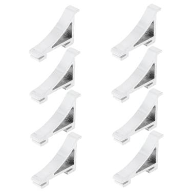 Imagem de OSALADI 16 Peças De Ganchos De Armário Ajustáveis ​​Para Geladeira Comercial Suportes De Prateleira Para Refrigerador Clipes De Suporte Para Prateleira De Refrigerador Quadrado Engate