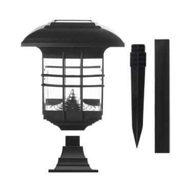 Imagem de Fenteer Poste de luz solar à prova d'água, portátil, quente, iluminação led, área externa, luminária solar para pátio, quintal