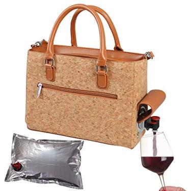 Imagem de Bolsa de vinho isolada e oculta com bolsa de vinho descartável – Primeware Drink Base, Tailgate, Festa, BYOB portátil e sacola de vinho moderna para festas em movimento, Cork, Onesize, 1