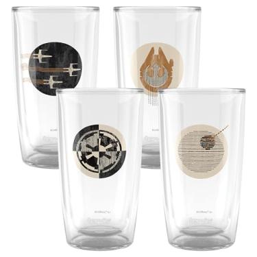 Imagem de Tervis Copo de viagem Star Wars Insignia Collection sortido feito nos EUA com isolamento térmico de parede dupla mantém as bebidas frias e quentes, 473 ml - pacote com 4, clássico