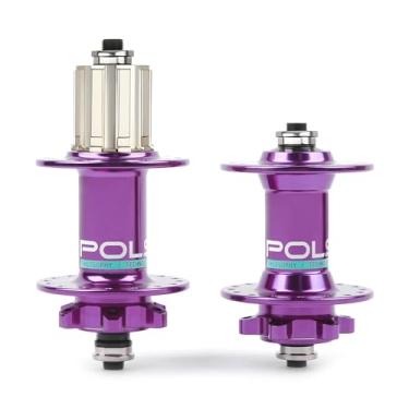 Imagem de PoLSO cubo de bicicleta (1 par) 32 furos 6 parafusos freio a disco dianteiro 100 mm traseiro 135 mm, adequado para o sistema Shimano HG 8/9/10/11 velocidades cubos de liga de alumínio MTB (1 par cubo