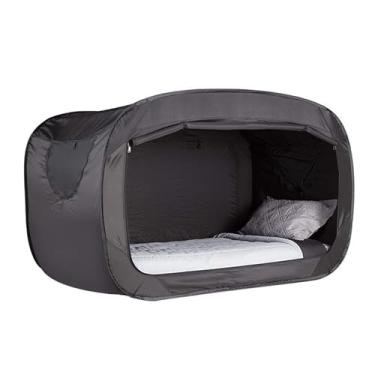Imagem de Barraca de Cama Pop de Acampamento Ao Ar Livre, Barraca de Cama Pop Dobrável Portátil Totalmente Fechada para Crianças e Adultos (Preto)