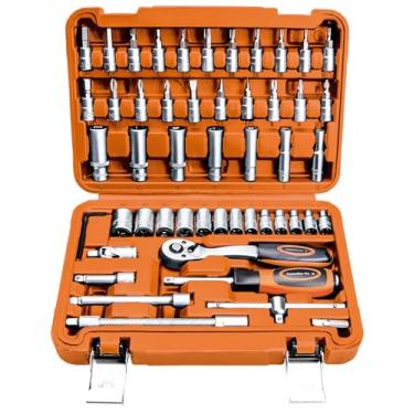 Imagem de KIT DE FERRAMENTAS PARA OFICINAS 52 PECAS TRAMONTINA PRO COM MALETA.