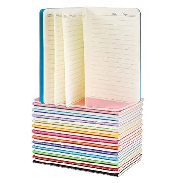 Imagem de Gwybkq Blocos de notas pequenos forrados a granel, pacote com 36 minicadernos de bolso, conjunto de diário com capa colorida, para crianças, 9 x 14 cm, 30 folhas/60 páginas