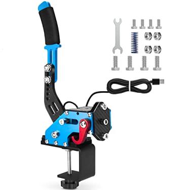 Imagem de Grampo de freio de mão USB para PC Sim Racing Games G25 G27 G29 T500 FANATECOSW Dirt Rally Windows, Blue*+Clamp