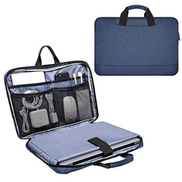 Imagem de Bolsa para laptop 11,6 13 polegadas, pasta de viagem masculina e feminina com organizador, capa para laptop impermeável para Lenovo Chromebook 11,6, Surface Pro 7/6/5/4, MacBook Air 13 A2337 A2179, Dell HP ASUS Carry Case, azul