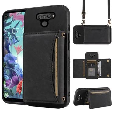 Imagem de Capa de telefone para LG Q70 capa carteira com alça de ombro transversal e suporte de cartão de crédito de couro bolso fino acessórios para celular flip bolsa móvel LGQ70 Q730 Q 70 LGQ70 telefone