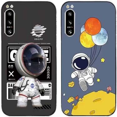 Imagem de 2 peças fashion astronauta impresso TPU gel silicone capa de telefone traseira para Sony Xperia todas as séries (Sony Xperia 5 IV)