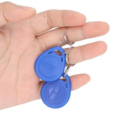 Imagem de 100 peças de cartão de controle de acesso RFID, etiquetas de token de bloqueio elétrico ABS, chaveiro RFID chaveiro legível para controle de acesso à porta para ônibus de apartamento residencial (ID)