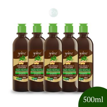 Imagem de Shampoo Chá Verde e Gengibre 500ml - 5 unidades - Yabae - Vegano