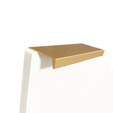 Imagem de Armário puxa puxadores de gaveta preto prata escondido alças de aço inoxidável armário de cozinha móveis ferragem, dourado 500