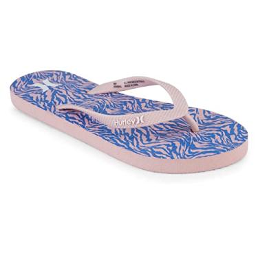 Imagem de Hurley Chinelo feminino bonito casual verão sandália confortável sem cadarço roupa de praia, Zebra malva, 9