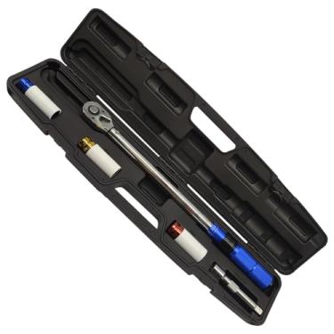 Imagem de JEUCLEL 5 peças chave de torque de 1/2 polegada, chave de torque ajustável de 72 dentes de direção dupla de 20 a 210 Nm com soquetes de 17, 19 e 21 mm para reparo de motor de carro, sistema de