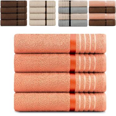 Imagem de Jogo Toalhas 4 Peças - Banho Algodão Fio Open End Otto Karsten – Emcompre