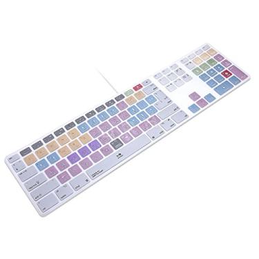 Imagem de Capa de Silicone HRH para Teclado iMac G6 com Teclado Numérico (MB110LL/B e MB110LL/A) - Avid Pro Tools - À prova d'água e poeira - Silicone - Preto