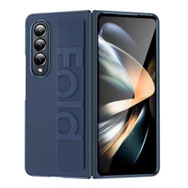 Imagem de Case Premium Sansung Galaxy Z Fold 5 - Transparente com alça (Azul Escuro)