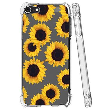 Imagem de Sidande Capa para iPod Touch 7, Touch 6, com flores, à prova de choque, floral, macia, flexível, fina, fina, para iPod Touch 5/6/7ª geração, girassol